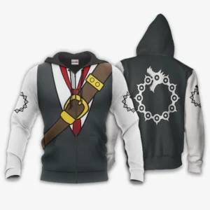 Seven Deadly Sins Meliodas Uniform Costume Zip Hoodie