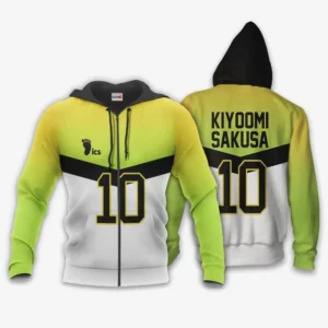 Itachiyama Kiyoomi Sakusa Zip Hoodie Uniform Costume Number 10 Haikyuu Animes