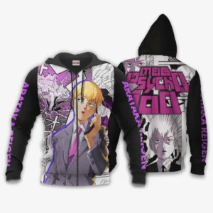 Mob Psycho 100 Zip Hoodie Custom Arataka Reigen Animes