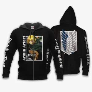 Armin Arlert Zip Hoodie Attack On Titan Anime