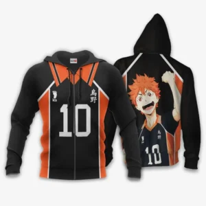 Shoyo Hinata Karasuno Zip Hoodies Haikyuu Anime Costume