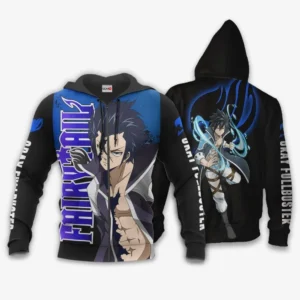 Gray Fullbuster Zip Hoodie Anime