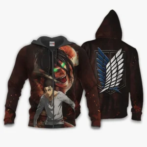 Attack On Tian Eren Yeager Zip Hoodie AOT Final Season Anime