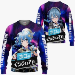 Hoshimachi Suisei Sweatshirt Holo Graffiti Custom Anime Galaxy Style