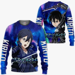 Kirito Sweatshirt Sword Art Online Custom Anime Galaxy Style