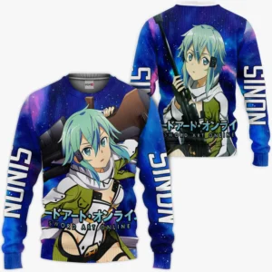 Sinon Sweatshirt Sword Art Online Custom Anime Galaxy Style