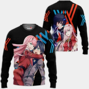 Hiro and Zero Two Sweatshirt Custom Darling In The Franxx Anime