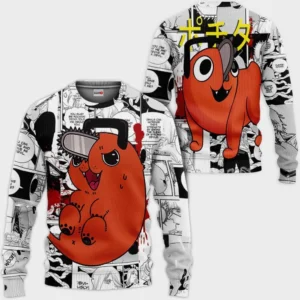 Pochita Sweatshirt Custom Manga Style Chainsaw Man