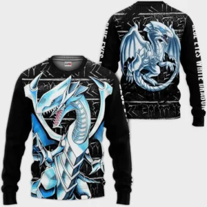 Blue-Eyes White Dragon Sweatshirt Custom Yugioh Anime Clothes