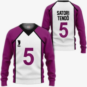 Shiratorizawa Satori Tendo Sweatshirt Uniform Costume Num 5 Haikyuu Anime Shirt