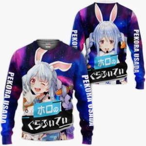 Pekora Usada Sweatshirt Holo Graffiti Custom Anime Galaxy Style