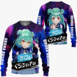 Uruha Rushia Sweatshirt Holo Graffiti Custom Anime Galaxy Style
