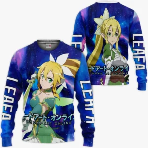 Leafa Sweatshirt Sword Art Online Custom Anime Galaxy Style