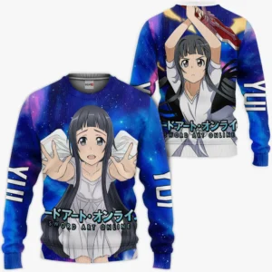 Yui Sweatshirt Sword Art Online Custom Anime Galaxy Style