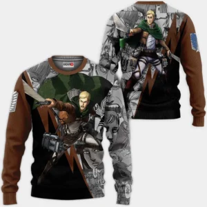 Erwin Smith Sweatshirt Custom Attack On Titan Anime Manga Style