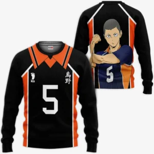 Ryunosuke Tanaka Karasuno Sweatshirt Shirts Haikyuu Anime Costume