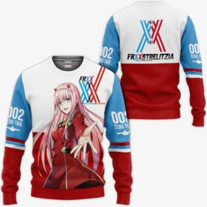 Darling In The Franxx Sweatshirt Custom Code 002 Zero Two Anime Shirts