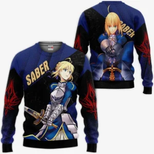 Fate Stay Night Saber Sweatshirt Shirt Custom Anime