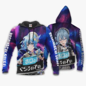 Hoshimachi Suisei Hoodie Holo Graffiti Custom Anime Galaxy Style