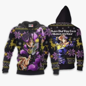 Josuke Higashikata Hoodie Custom Anime JJBA Xmas Gifts