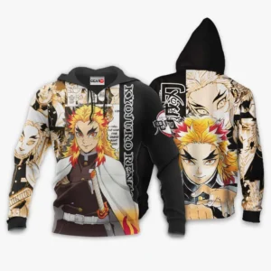 Kyojuro Rengoku Hoodie Custom Anime Manga Style