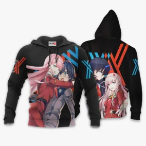 Hiro and Zero Two Hoodie Custom Darling In The Franxx Anime