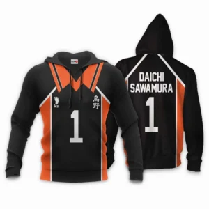 Karasuno Daichi Sawamura Uniform Costume Hoodie Num 1 Haikyuu Anime