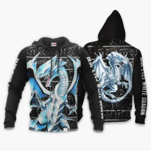 Blue-Eyes White Dragon Hoodie Custom Yugioh Anime Clothes