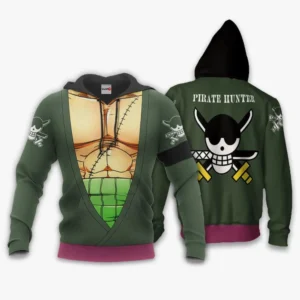 Roronoa Zoro Hoodie Shirt Uniform Costume Anime