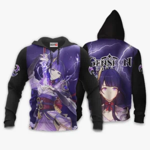 Raiden Shogun Hoodie Custom Genshin Impact Anime