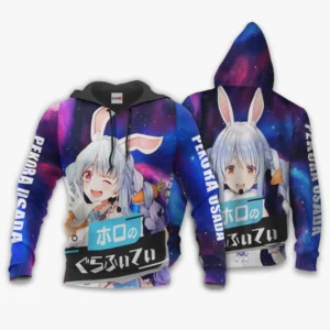 Pekora Usada Hoodie Holo Graffiti Custom Anime Galaxy Style