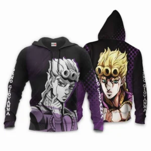 Giorno Giovanna Hoodie JJBAs Anime
