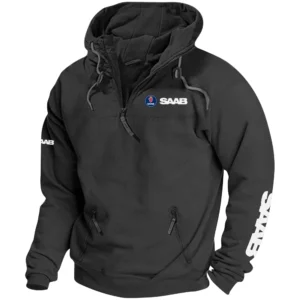 Saab Exclusive Logo Performance Tactical Quarterzip Hoodie OUFAH1880819SBZ - Saab Hoodie