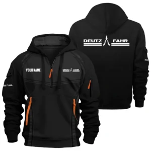Deutz-Fahr Exclusive Logo Performance Hoodie Half Zipper OUFAHHZ081914DFZ - Deutz-Fahr Hoodie