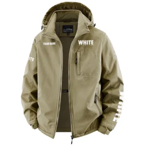White Planters Exclusive Logo Performance Fleece Windbreaker Jacket Detachable Hood OUFAV2020819WPZ - White Planters Jacket