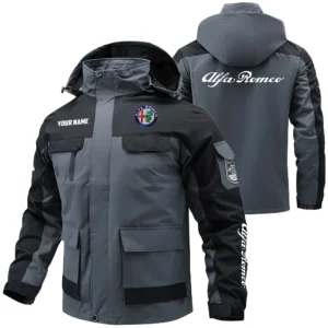Alfa Romeo Exclusive Logo Performance Water Resistant Outdoor Jacket Detachable Hood OUFAV203A0819AFZ - Alfa Romeo Jacket