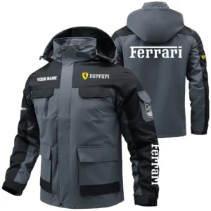 Ferrari Exclusive Logo Performance Water Resistant Outdoor Jacket Detachable Hood OUFAV203A0819FIZ - Ferrari Jacket