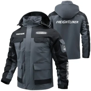 Freightliner Exclusive Logo Performance Water Resistant Outdoor Jacket Detachable Hood OUFAV203A0819FLZ - Freightliner Jacket