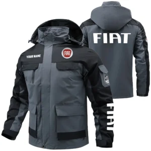 Fiat Exclusive Logo Performance Water Resistant Outdoor Jacket Detachable Hood OUFAV203A0819FTZ - Fiat Jacket