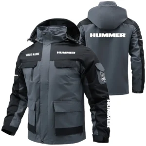 Hummer Exclusive Logo Performance Water Resistant Outdoor Jacket Detachable Hood OUFAV203A0819HUZ - Hummer Jacket