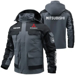 Mitsubishi Exclusive Logo Performance Water Resistant Outdoor Jacket Detachable Hood OUFAV203A0819MSBZ - Mitsubishi Jacket