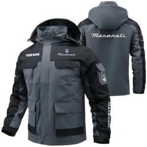Maserati Exclusive Logo Performance Water Resistant Outdoor Jacket Detachable Hood OUFAV203A0819MSRZ - Maserati Jacket