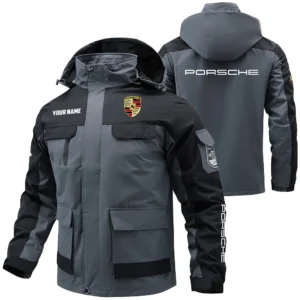 Porsche Exclusive Logo Performance Water Resistant Outdoor Jacket Detachable Hood OUFAV203A0819POSZ - Porsche Jacket