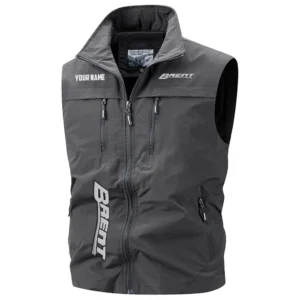 Brent Exclusive Logo Performance Multi-Pocket Sleeveless Vest OUFAV2100819BRZ - Brent Vest