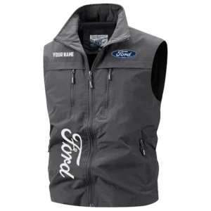 Ford Exclusive Logo Performance Multi-Pocket Sleeveless Vest OUFAV2100819F1Z - Ford Vest