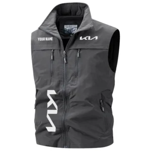 Kia Exclusive Logo Performance Multi-Pocket Sleeveless Vest OUFAV2100819KIAZ - Kia Vest