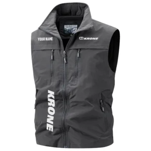 Krone Exclusive Logo Performance Multi-Pocket Sleeveless Vest OUFAV2100819KOZ - Krone Vest