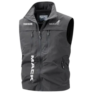 Mack Trucks Exclusive Logo Performance Multi-Pocket Sleeveless Vest OUFAV2100819MTZ - Mack Trucks Vest