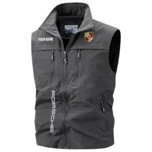 Porsche Exclusive Logo Performance Multi-Pocket Sleeveless Vest OUFAV2100819POSZ - Porsche Vest