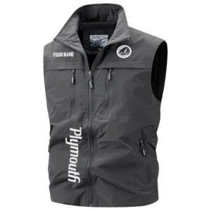 Plymouth Exclusive Logo Performance Multi-Pocket Sleeveless Vest OUFAV2100819PYZ - Plymouth Vest